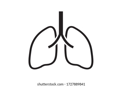 lung icon a vector design illustrationa