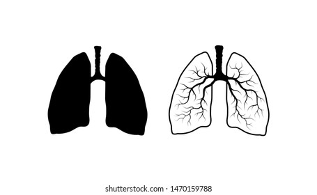 Lung icon. Vector illustration EPS 10.