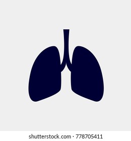 Lung Icon, Vector Illustration. Organ Icon Vector