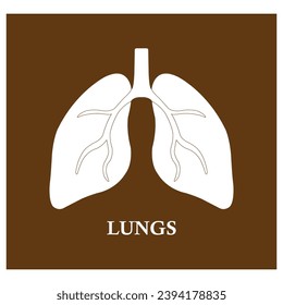 Lung icon vector illustration symbol design