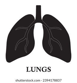 Lung icon vector illustration symbol design