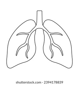 Lung icon vector illustration symbol design