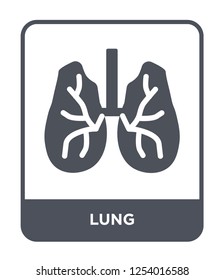 lung icon vector on white background, lung trendy filled icons from Health and medical collection, lung simple element illustration