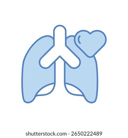 Lung Icon Symbol, Vektorgrafik