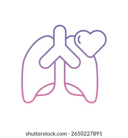 Lung Icon Icon vector stock illustration