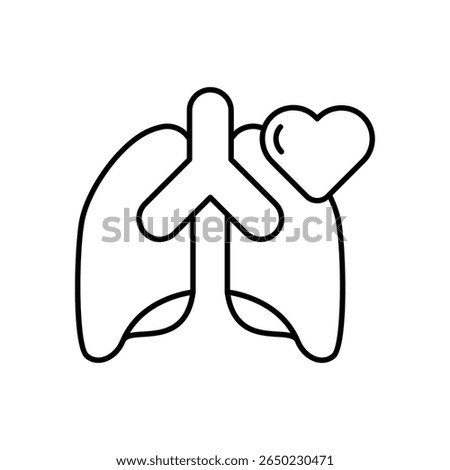Lung Icon Icon vector stock illustration