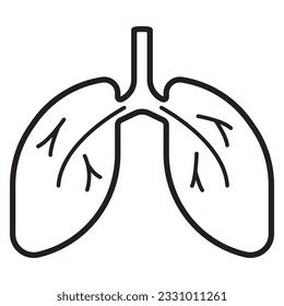 lung icon vector template illustration logo design