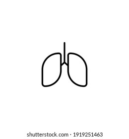 Lung icon vector for web, computer and mobile app