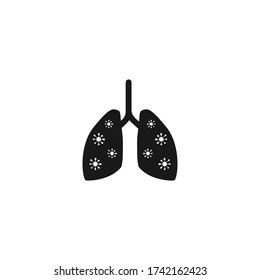 Lung icon.Flat illustration isolated vector sign symbol