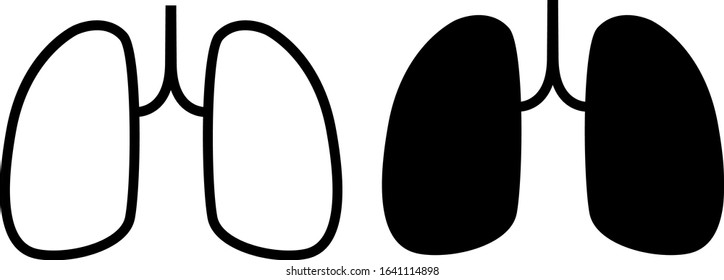 Lung icon,symbol or sign vector