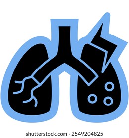 Ícone De Infecção Pulmonar, Doença Pulmonar