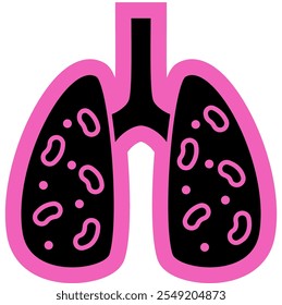 Lung Infection Icon, Lung Disaese