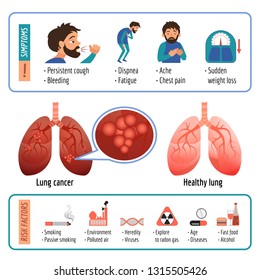 Lung infographic. Cartoon of lung vector infographic for web design