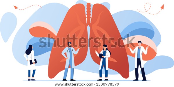 Lung Inspection Concept Pulmonology Human Vector Stock Vector (Royalty ...