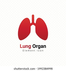 lung internal human organs respiratory icon graphic design vector