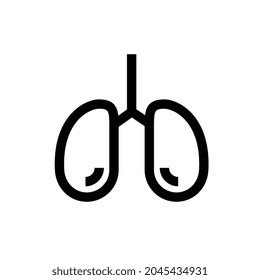 lung Line icon for business website,apps, and many more
