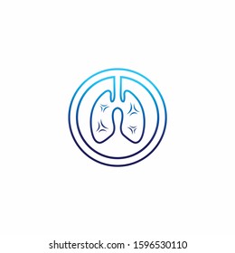 Lung logo accompanied circle symbols
