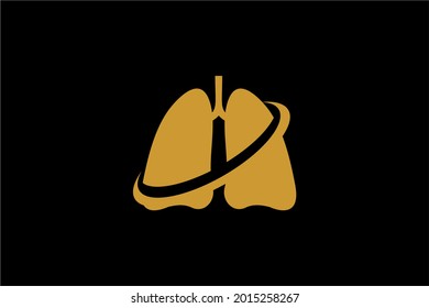 Lung logo design vector. Breathe health care clinic sign symbol.