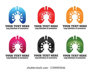 lung logo design - vector element