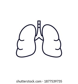 Lung logo design vector template, Organs logo design concept, Icon symbol