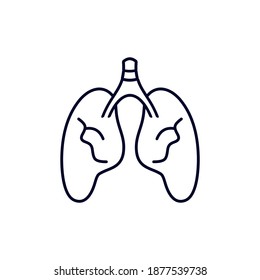Lung logo design vector template, Organs logo design concept, Icon symbol