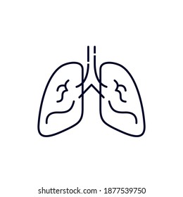 Lung logo design vector template, Organs logo design concept, Icon symbol
