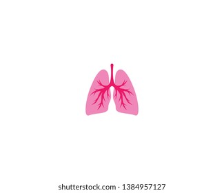 Lung logo template vector icon illustration