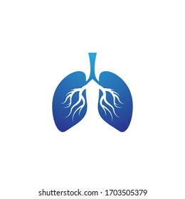 Lung logo template vector icon design
