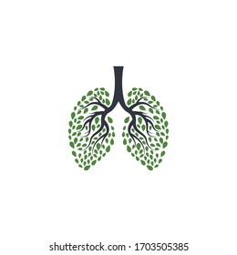 Lung logo template vector icon design