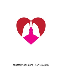 Lung logo vector illustration design template
