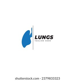 Logo für Lunge-Liebe abstraktes Lungen-Logo, Vektorgrafik-Logo