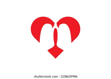 Lung Love Logo Design Template, Element Design, Vector Design