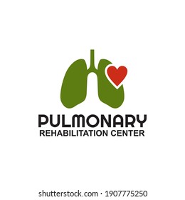 Lung medical center logo design vector template