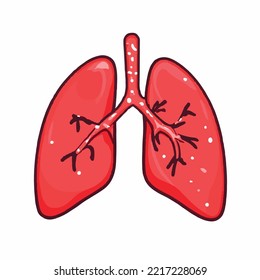 lung organ cartoon drawing illustration