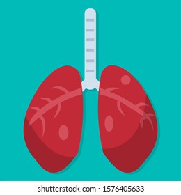 lung organ isolated for  anatomy concept vector illustration icon
