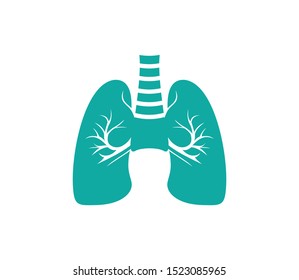 lung organ medical clinic health treatment vector logo design template