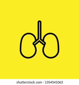 lung organs icon vector