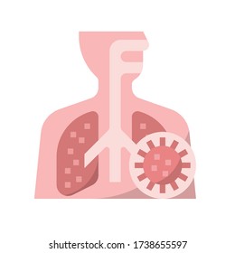 lung pneumonia vector icon illustration sign