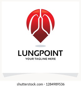 Lung Point Logo Design Template Inspiration