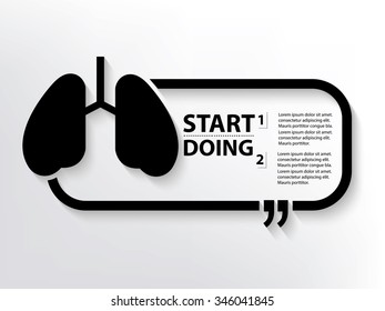 Lung Quotation Mark Speech Bubble,design