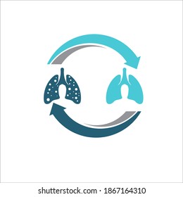 lung restore logo designs simple modern for medical service