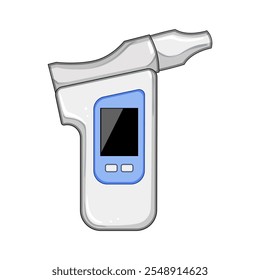 Lungenspirometer-Cartoon. Volumenkapazität, Luftstrommessung, Atemfunktion Lungenspirometer Zeichen. einzelne Symbol, Vektorgrafik