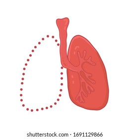 lung symbol illustration vector design 