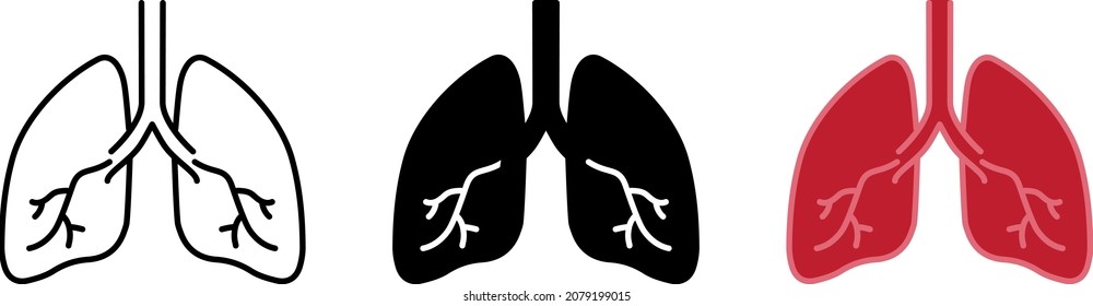 Lung transplant icon , vector illustration