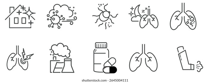 Lung, tuberculosis icon. Edible lung, tuberculosis, tuberculosis line icon on a white background. vector	
