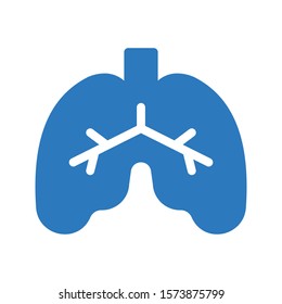 lung vector glyph color icon 
