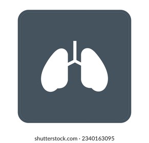 Lung Vector Icon Illustrator Design