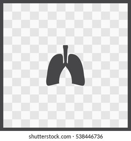 Lung vector icon. Isolated illustration. Business picture.