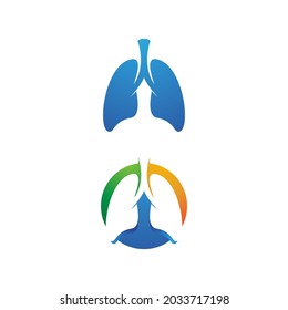 Lung-Vektorsymbol für medizinische Design-Illustration Vorlage