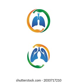 Lung-Vektorsymbol für medizinische Design-Illustration Vorlage